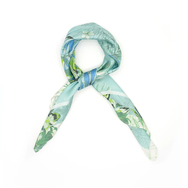 Aqua Floral Bandana