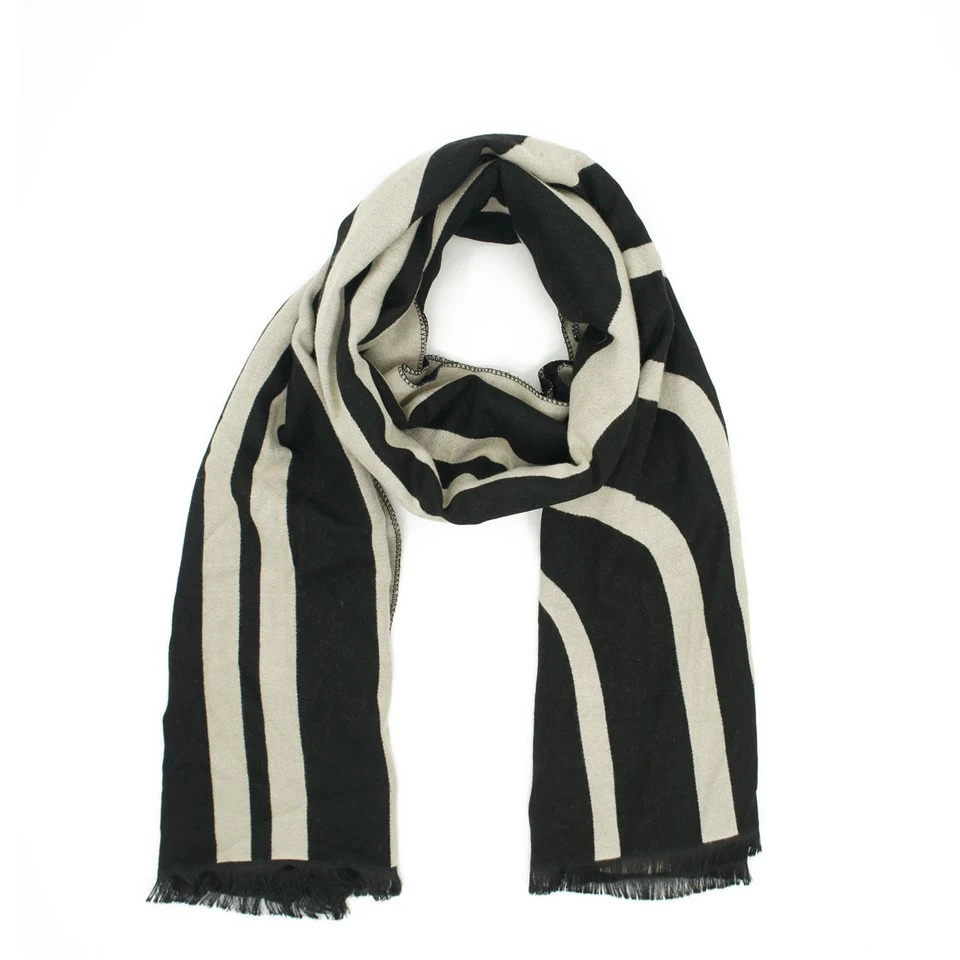 Black And White Striped Scarf Womens