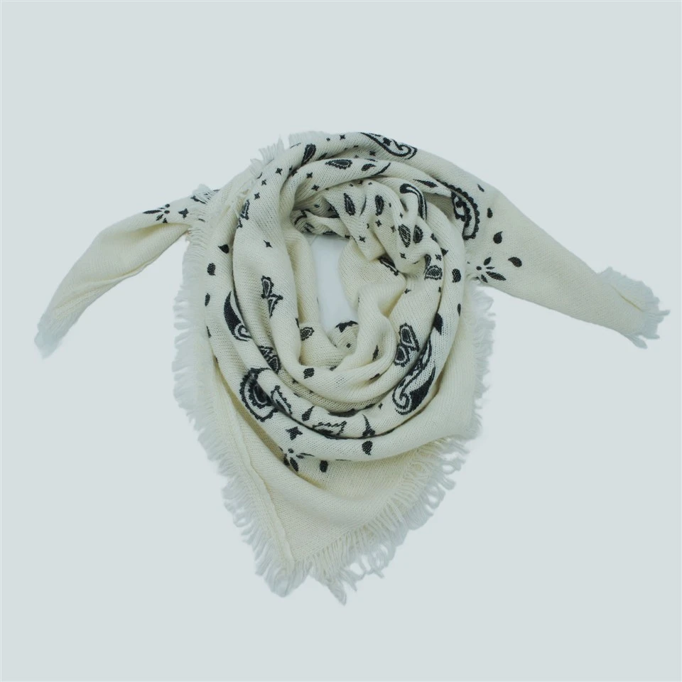 Cashmere Paisley Square Bandana Scarf