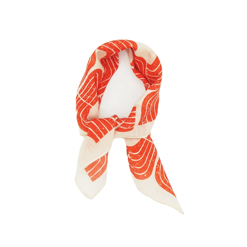 Geometric Print Silk Blend Bandana