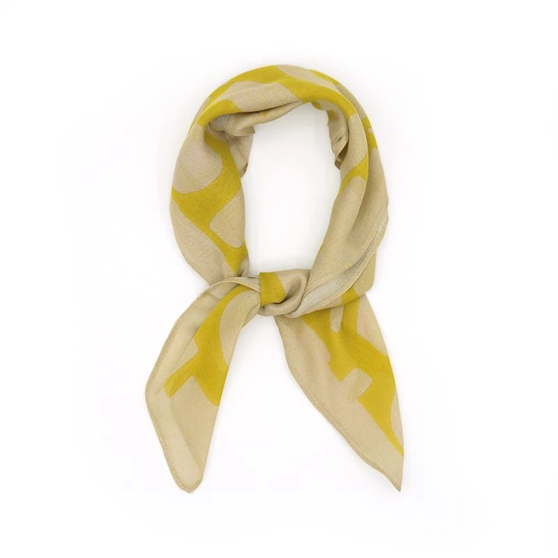 Geometrical Pattern Silk Blends Bandana