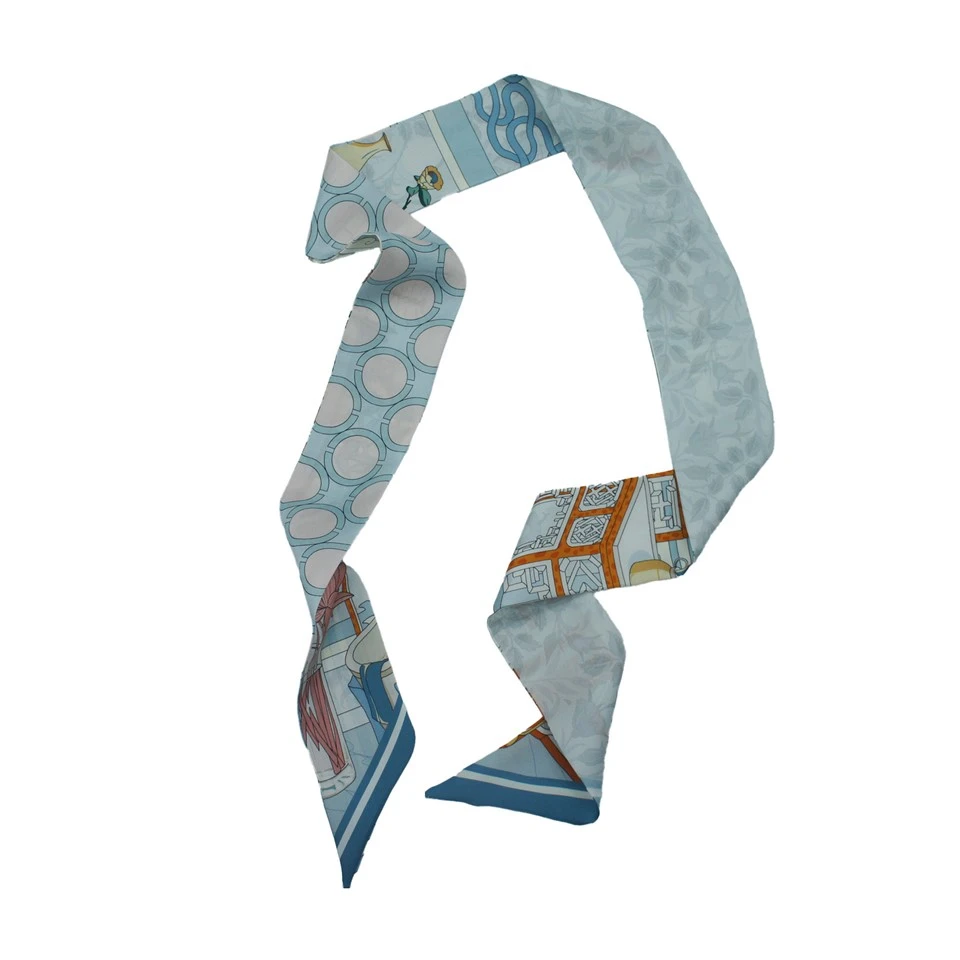 Hair Mulberry Silk Twilly Scarf