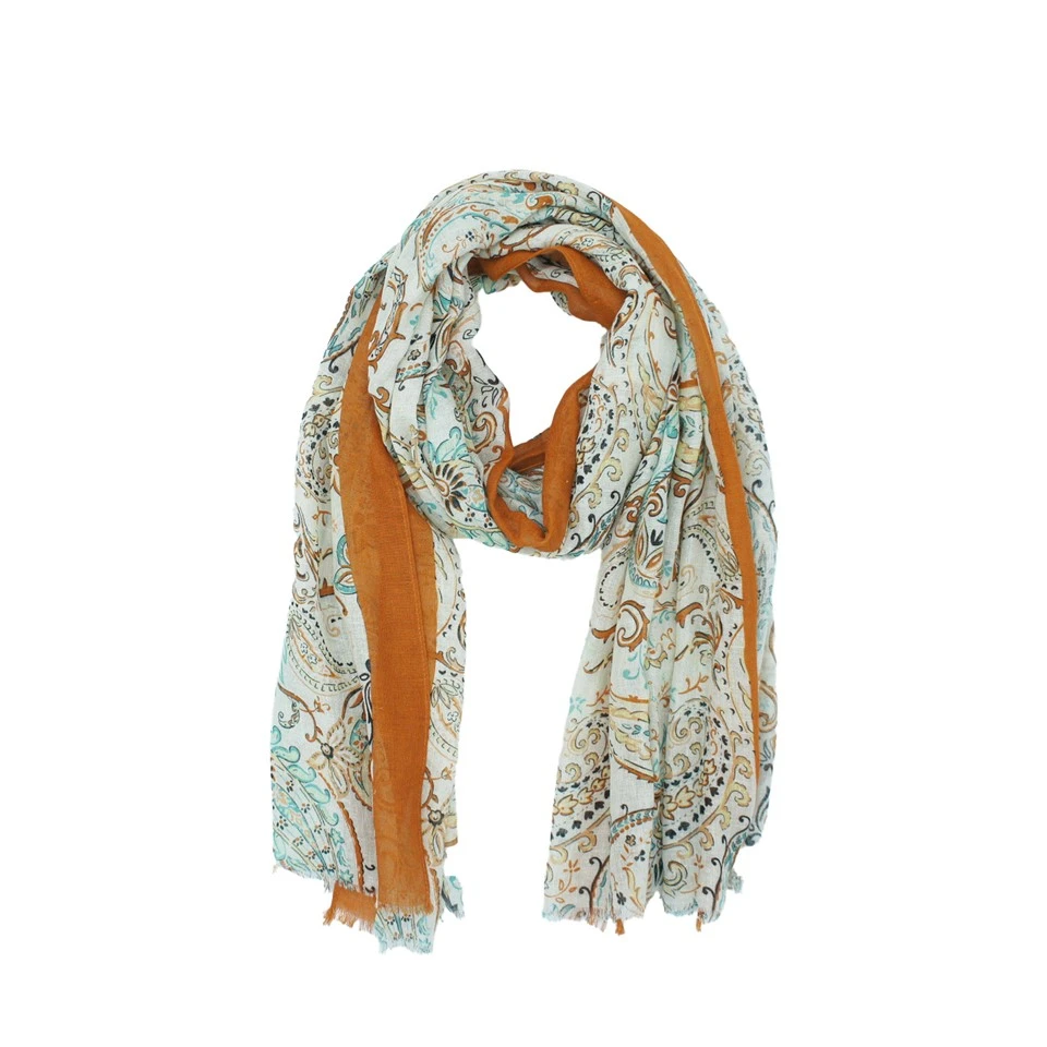 Paisley Printed Linen Scarf