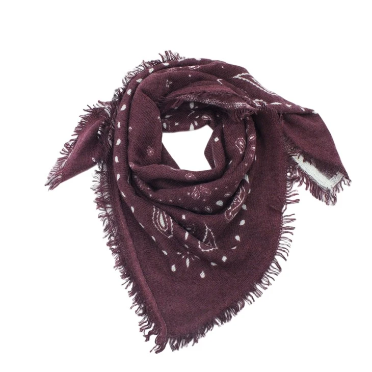 Printed Wool Square Scarf