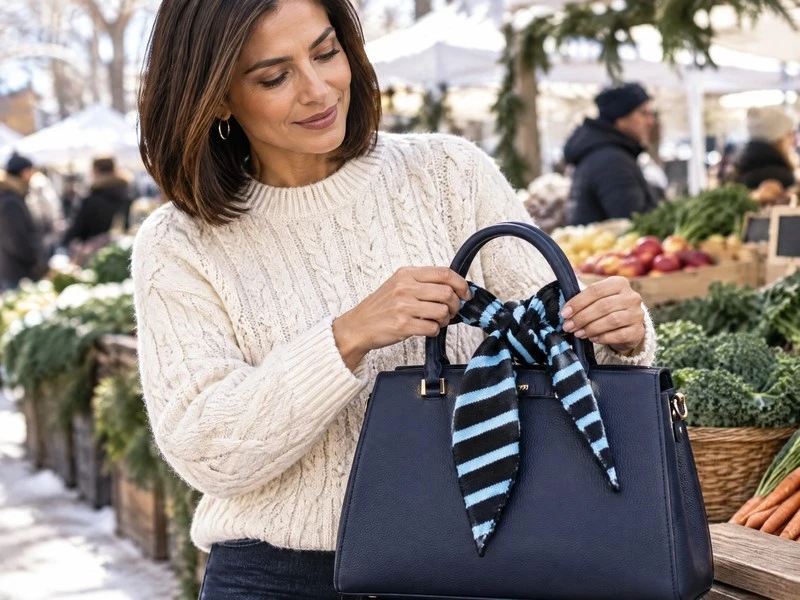 Square Bandana For Bag Accent Square Bandana For Bag Accent
