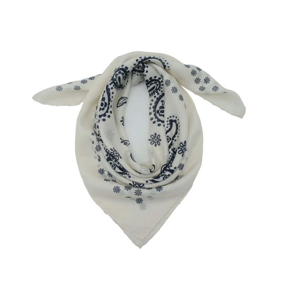 Silk Paisley Square Bandana Scarf