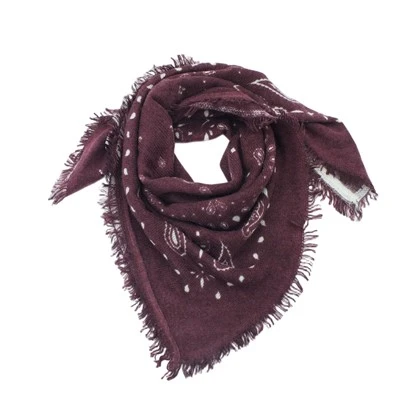 Printed Wool Square Scarf