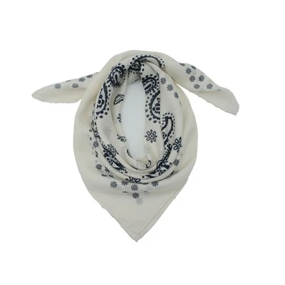 Silk Paisley Square Bandana Scarf